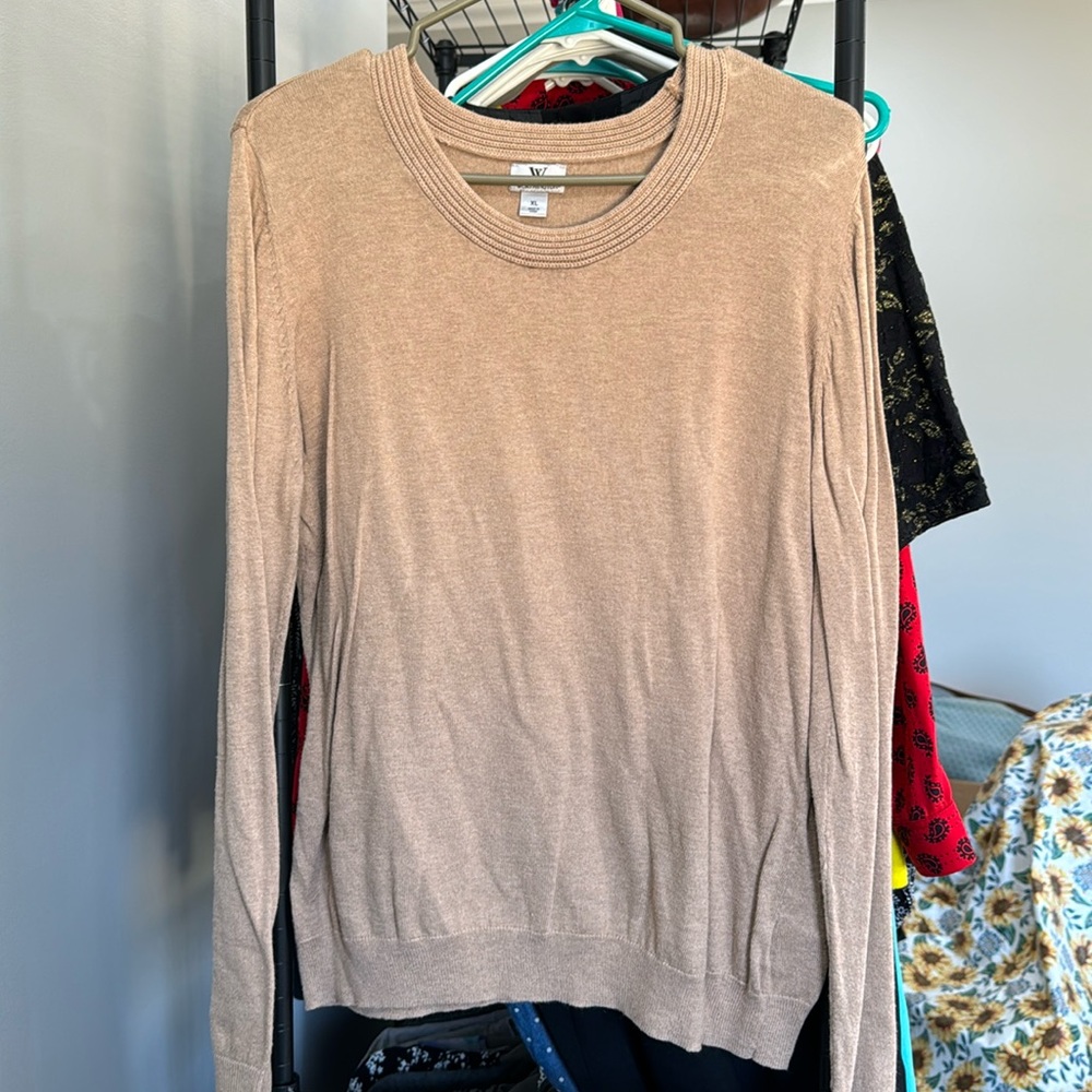 Long Sleeve Brown Sweater by Worthington